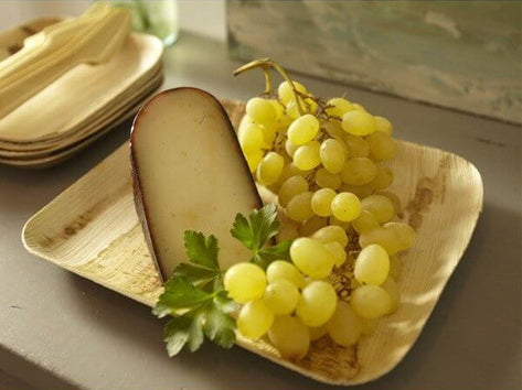 6" X 11" - 2 Compartment Palm Leaf Plates - 12 + 6 oz - 200 pcs