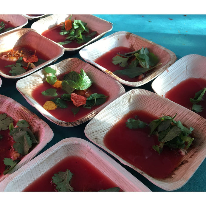 6" X 6" VerTerra Palm Leaf Bowl 12 Oz - 300 pcs