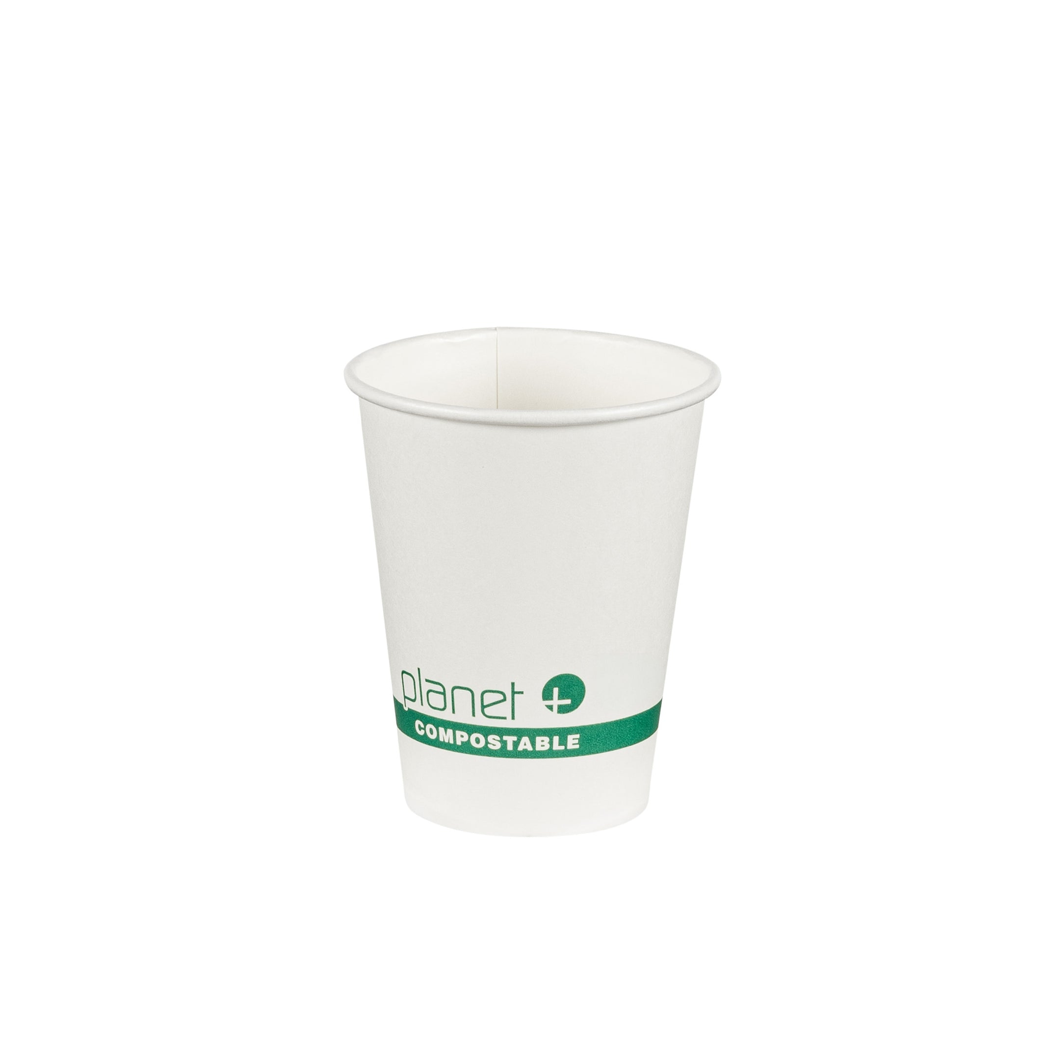 8 oz compostable PLA-lined paper hot cup, 1000-count case
