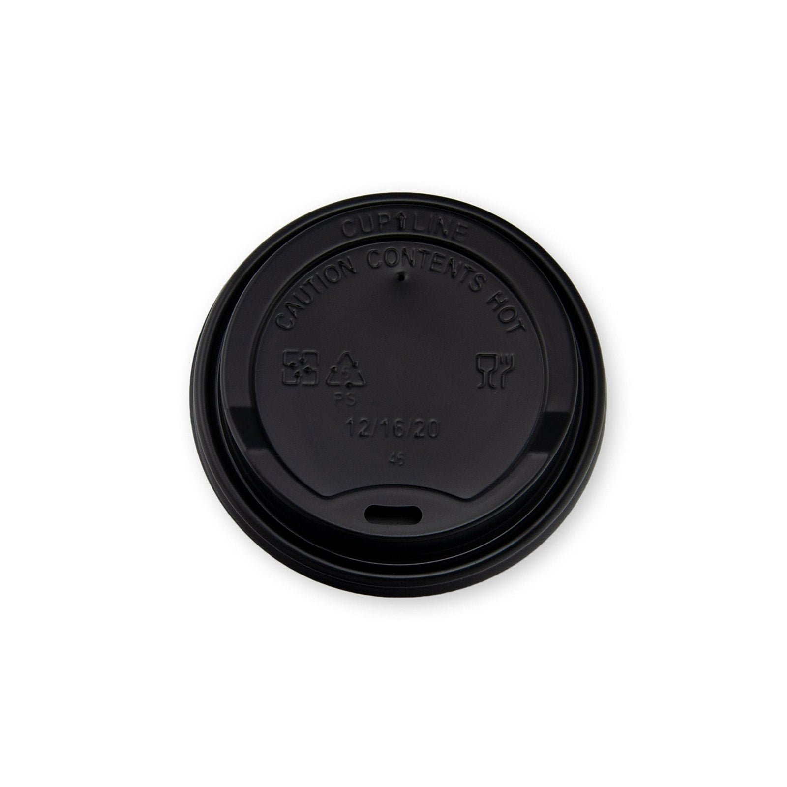 10/12/16/20 Oz Single & Double-Wall Hot Cups PS Black Lids, 1000-Count Case Copy