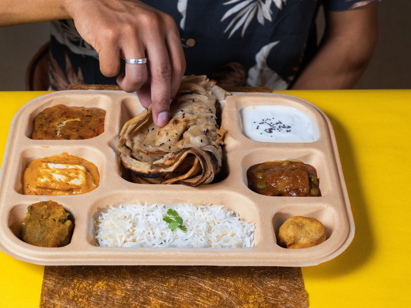 Chappan 8CP Sugarcane Bagasse Disposable Meal Plate,500 Count