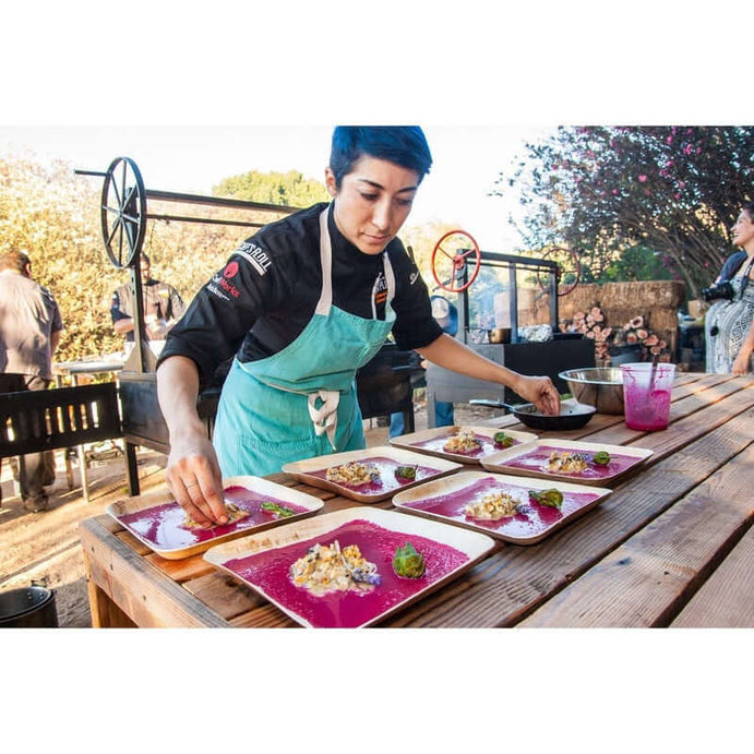 9" X 9" Palm Leaf Square Plates - 300 pcs