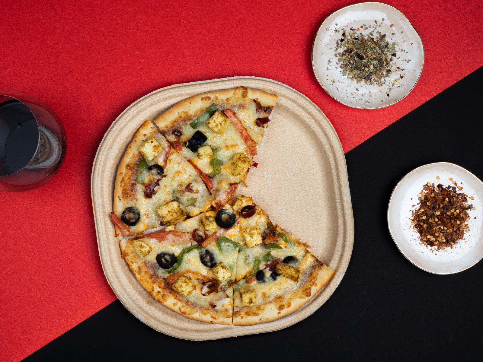 Chukizza 9 Inch Sugarcane Bagasse Disposable Plate,500 Count