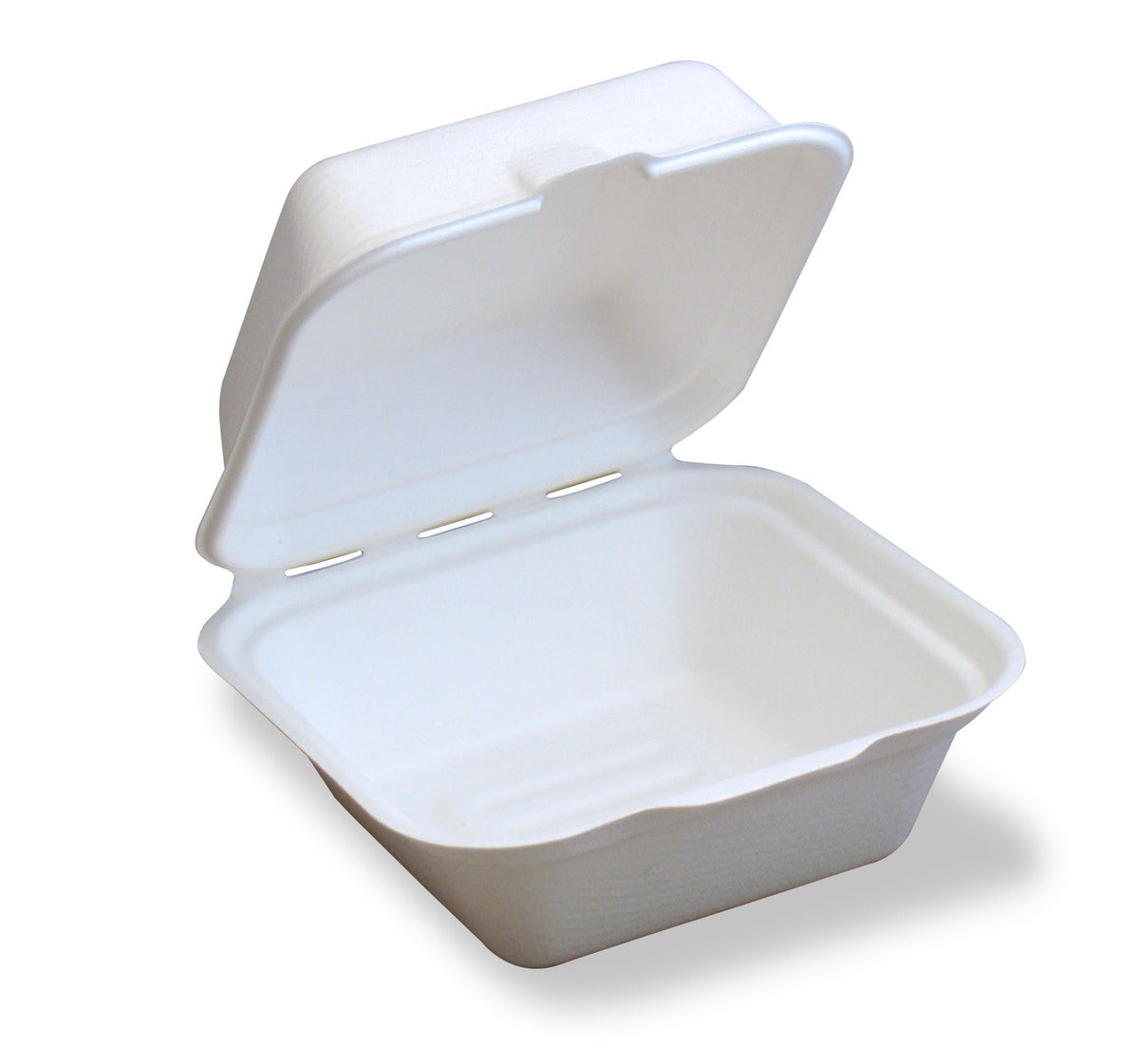 Eco-Rootz 6x6 Inch Molded Fiber Hinged Conatainer Clamshell , 250 Count Case