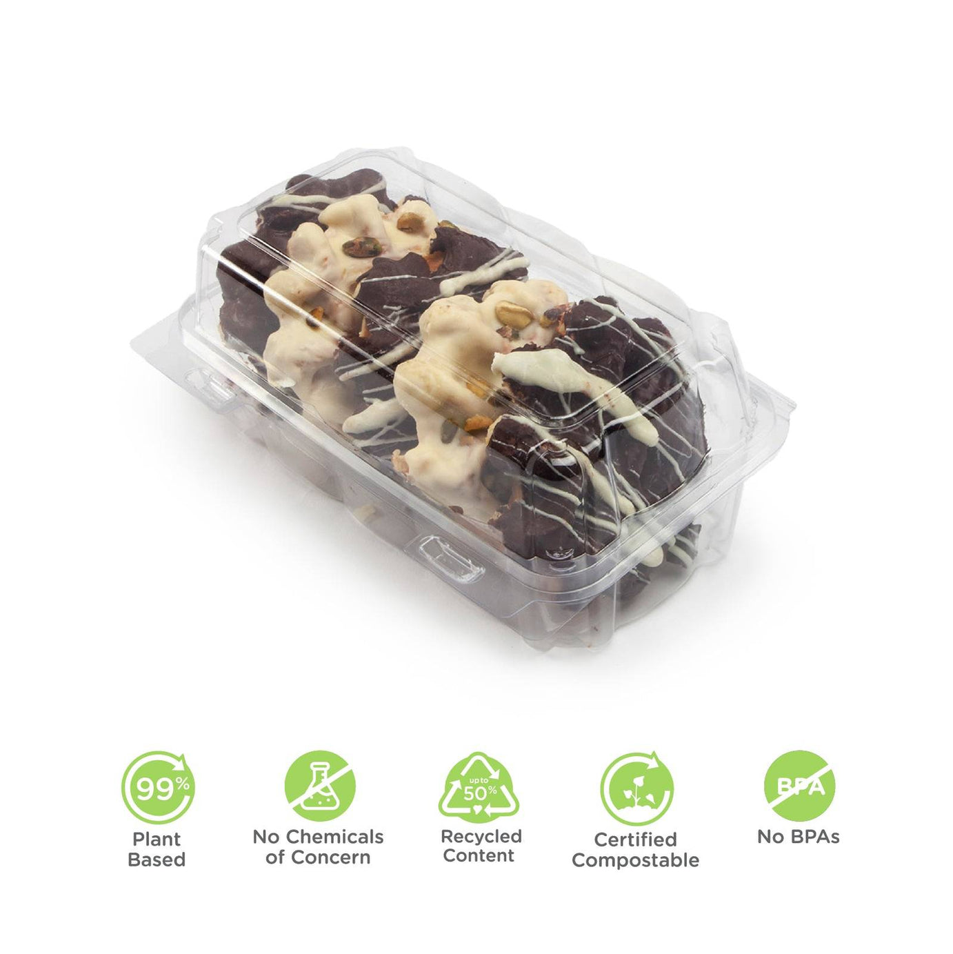 48 oz. Center Seal Multi-purpose Package, Crystal Clear, PLA, 275/Case