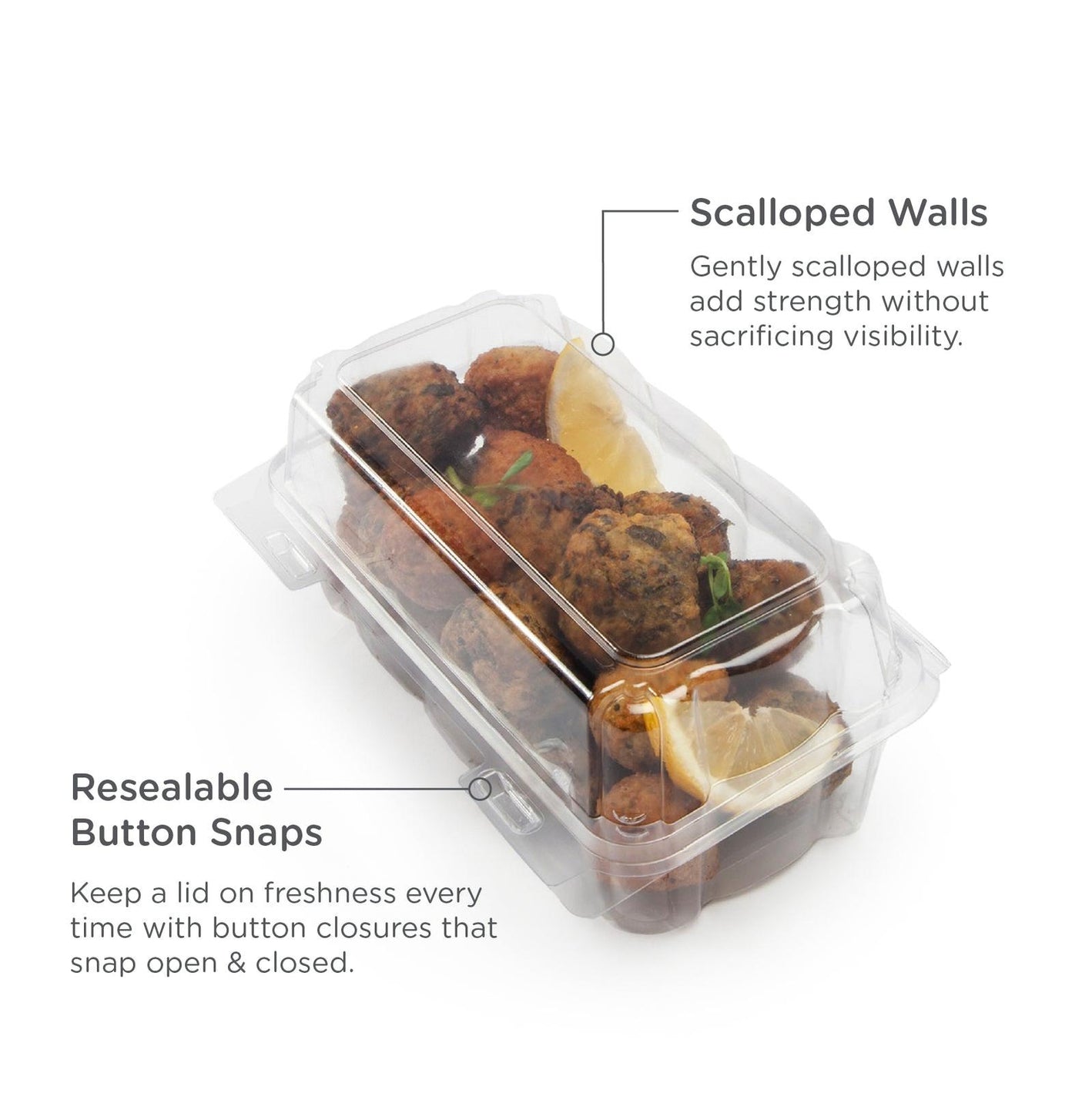 48 oz. Center Seal Multi-purpose Package, Crystal Clear, PLA, 275/Case