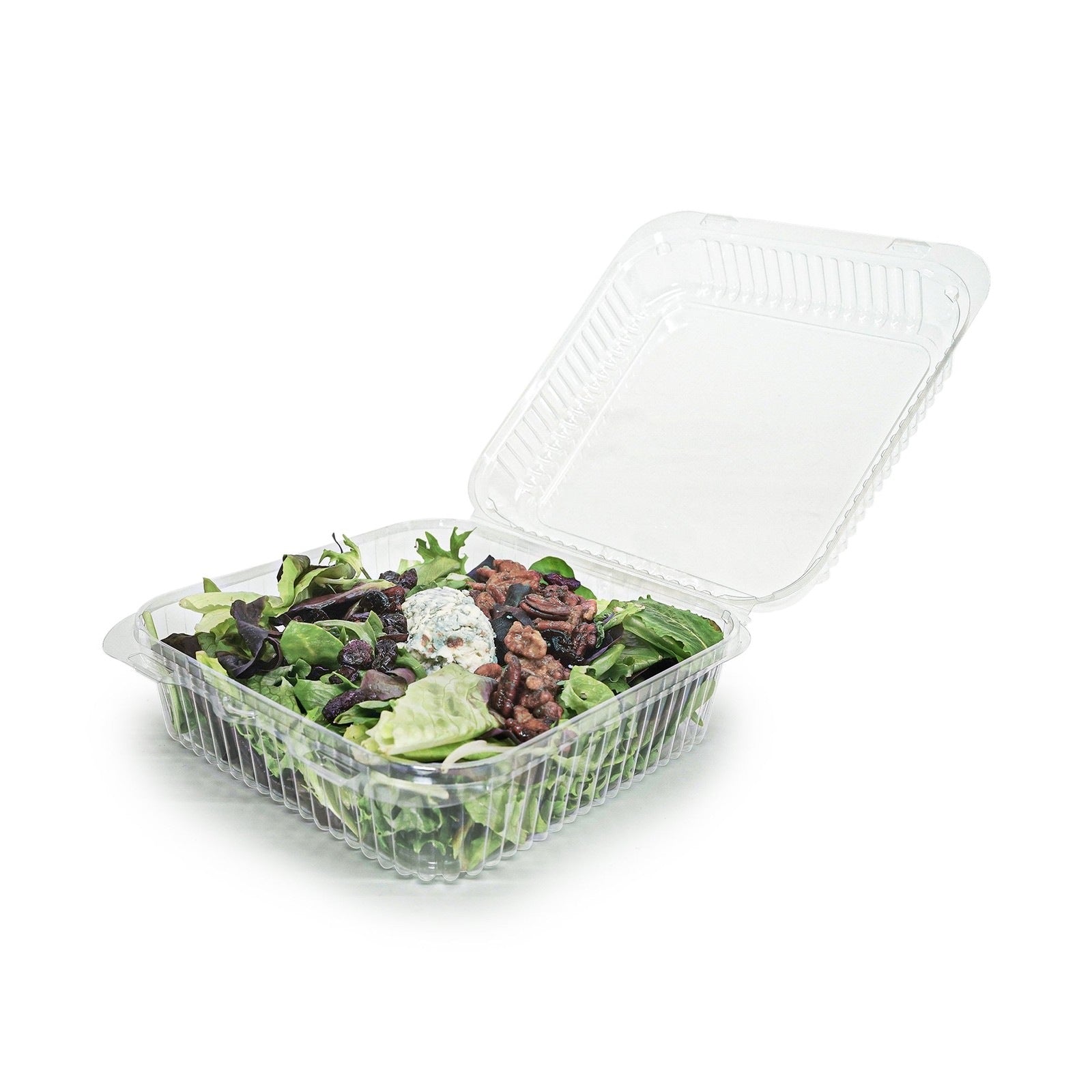 Square 96 oz. Center Seal Multi-purpose Package, Crystal Clear, PLA, 200/Case