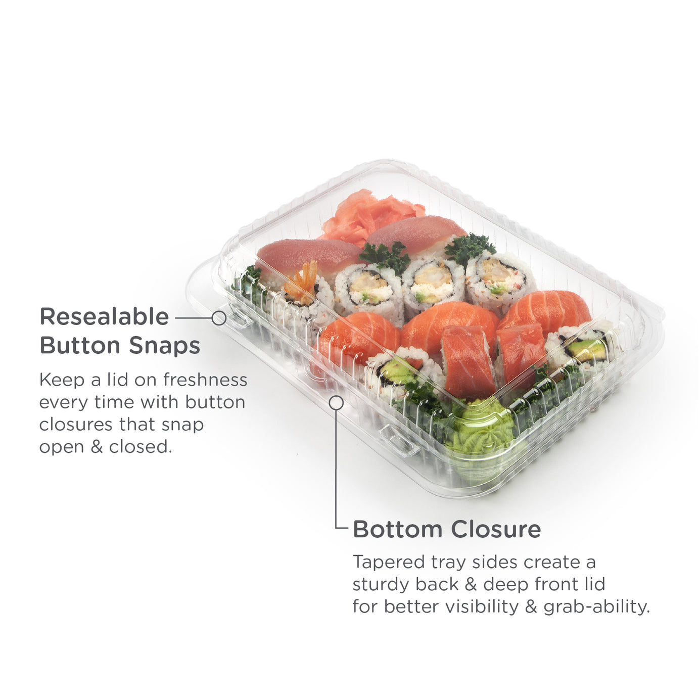 48 oz. Lowrider Center Seal Multi-purpose Package , Crystal Clear, PLA, 184/Case