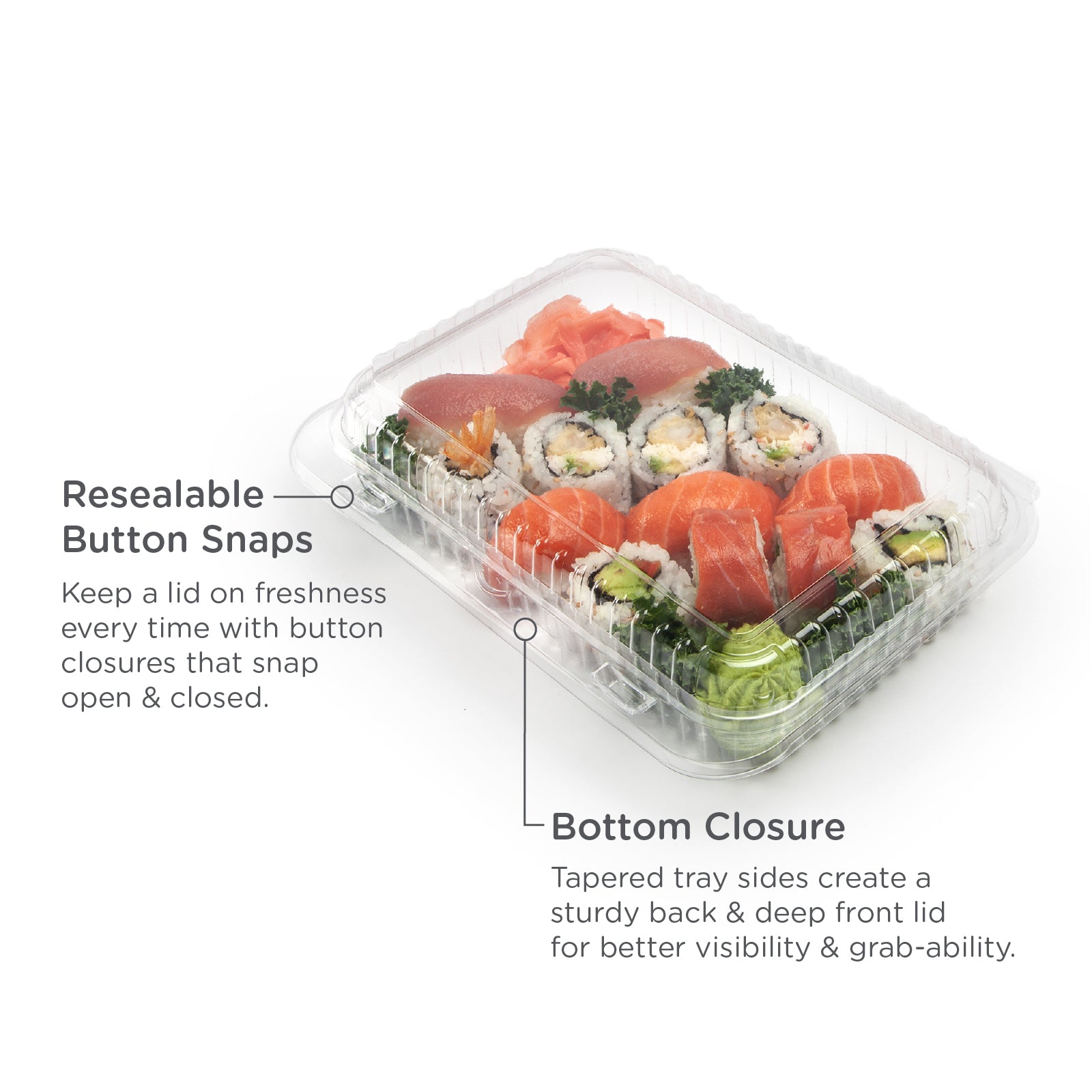 48 oz. Lowrider Center Seal Multi-purpose Package , Crystal Clear, PLA, 184/Case