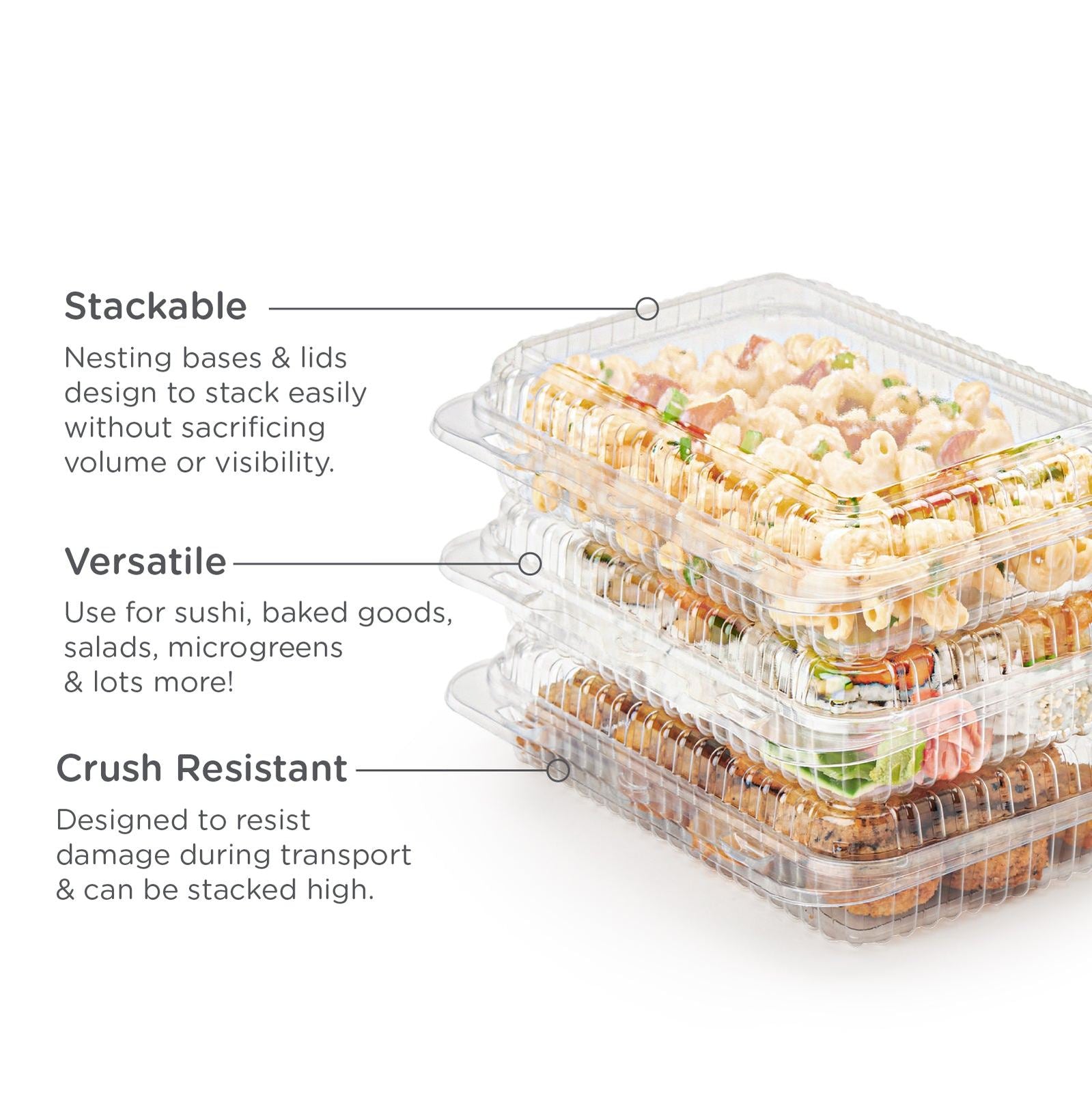 48 oz. Lowrider Center Seal Multi-purpose Package , Crystal Clear, PLA, 184/Case