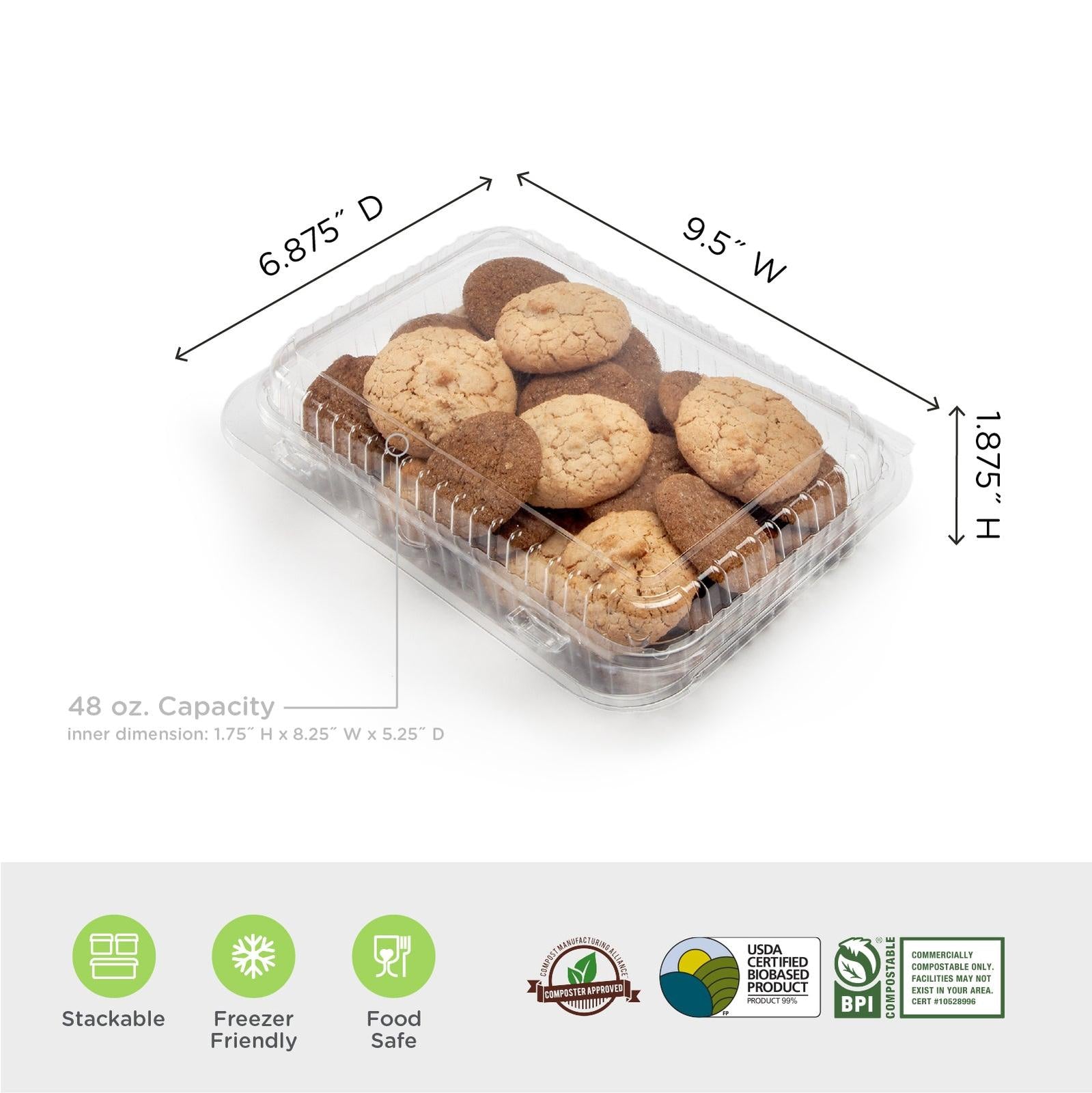 48 oz. Lowrider Center Seal Multi-purpose Package , Crystal Clear, PLA, 184/Case