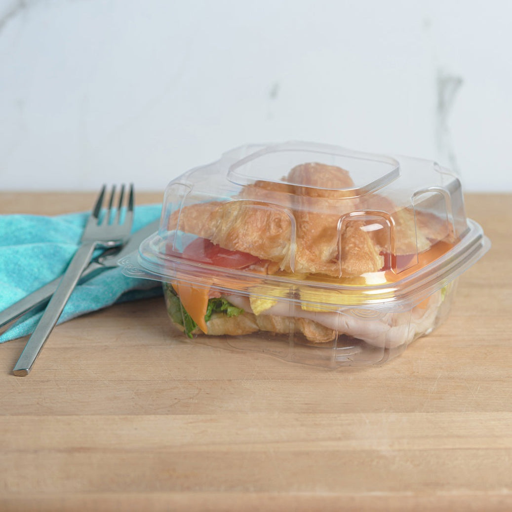 6x6x3” Center Seal Multi-purpose Package, Crystal Clear, PLA, 230/Case