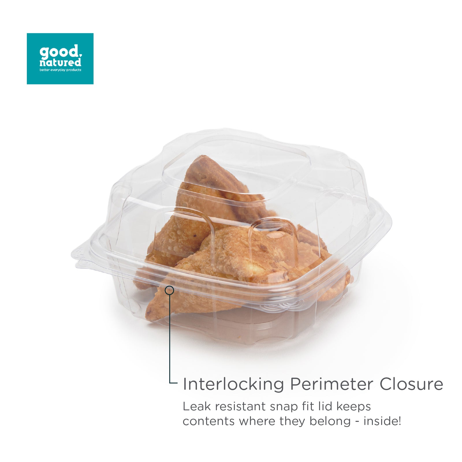 6x6x3” Center Seal Multi-purpose Package, Crystal Clear, PLA, 230/Case