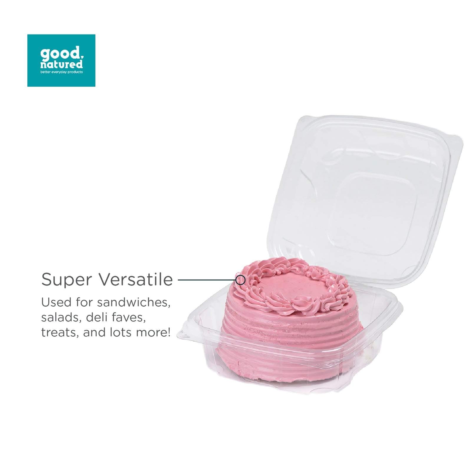 6x6x3” Center Seal Multi-purpose Package, Crystal Clear, PLA, 230/Case