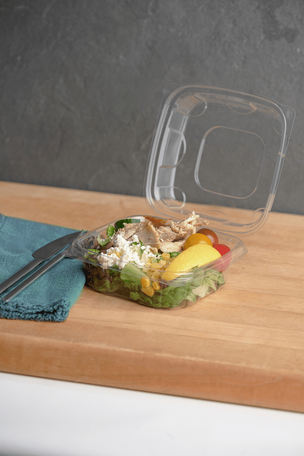 6x6x3” Center Seal Multi-purpose Package, Crystal Clear, PLA, 230/Case