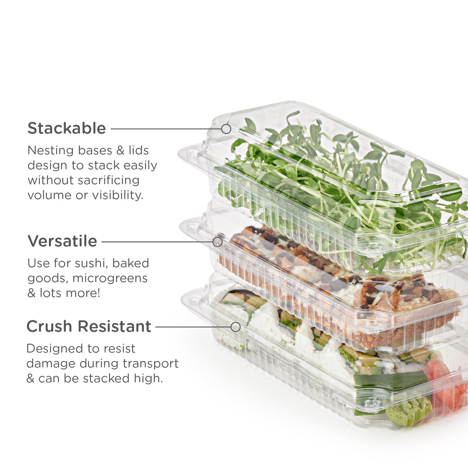 16 oz. Lowrider Center Seal Multi-purpose Package, Crystal Clear, PLA, 300/Case