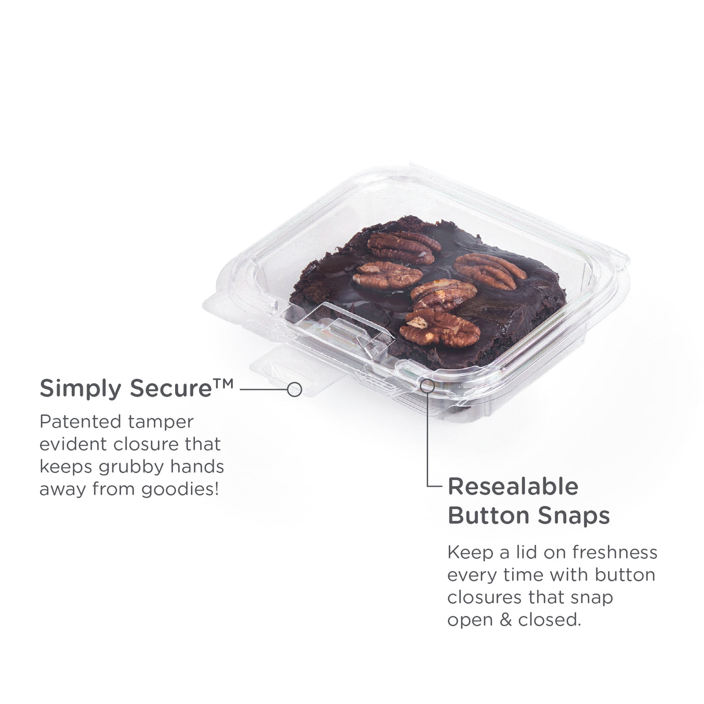 Simply Secure 8 oz. Multi-purpose Package, Crystal Clear, PLA, 312/Case