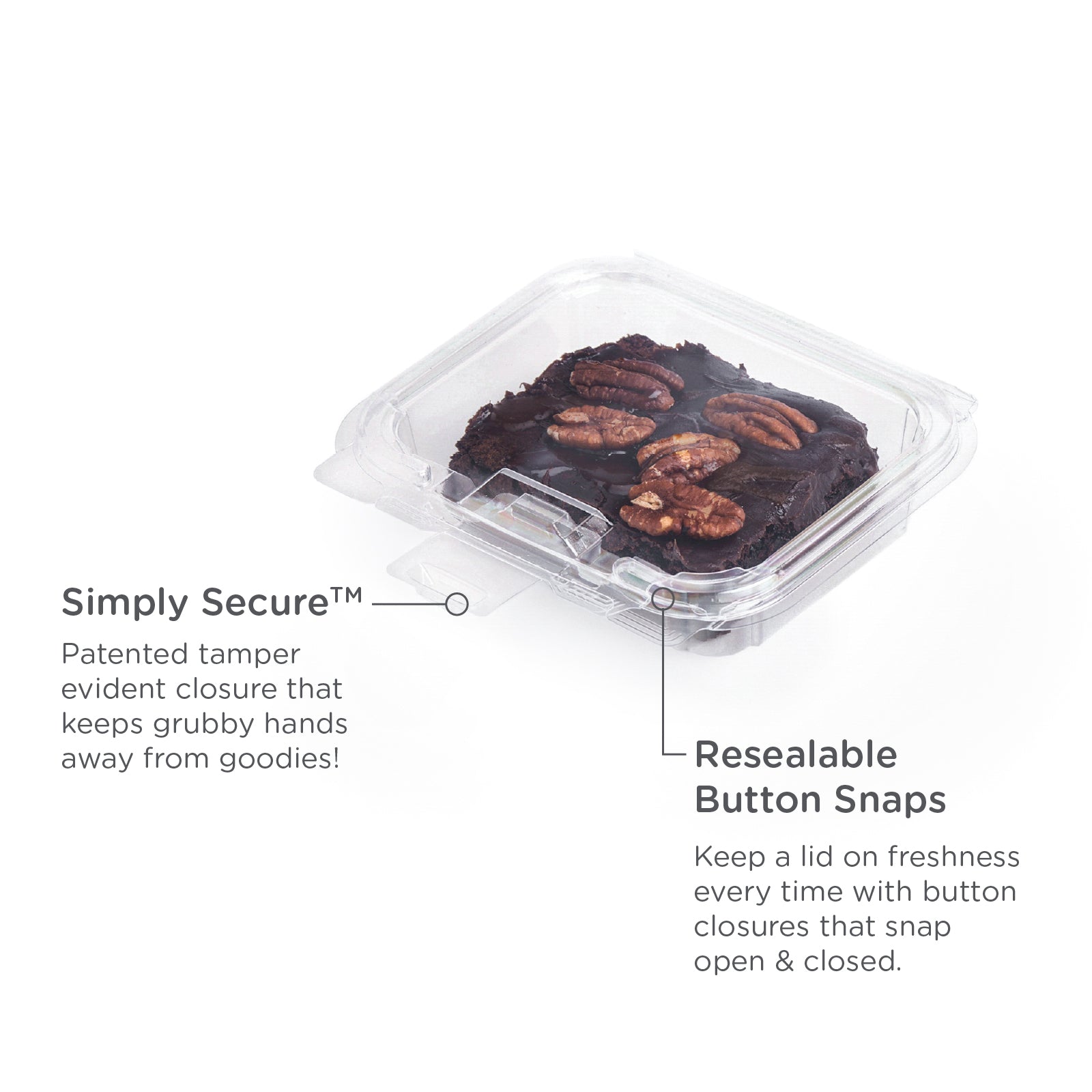 Simply Secure 8 oz. Multi-purpose Package, Crystal Clear, PLA, 312/Case