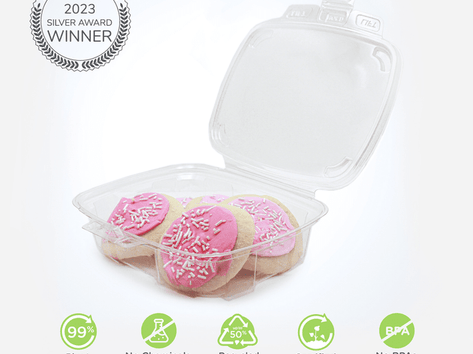 GoodGuard™ 20 oz. Multi-purpose Clamshell Package, Crystal Clear, PLA, 180/Case