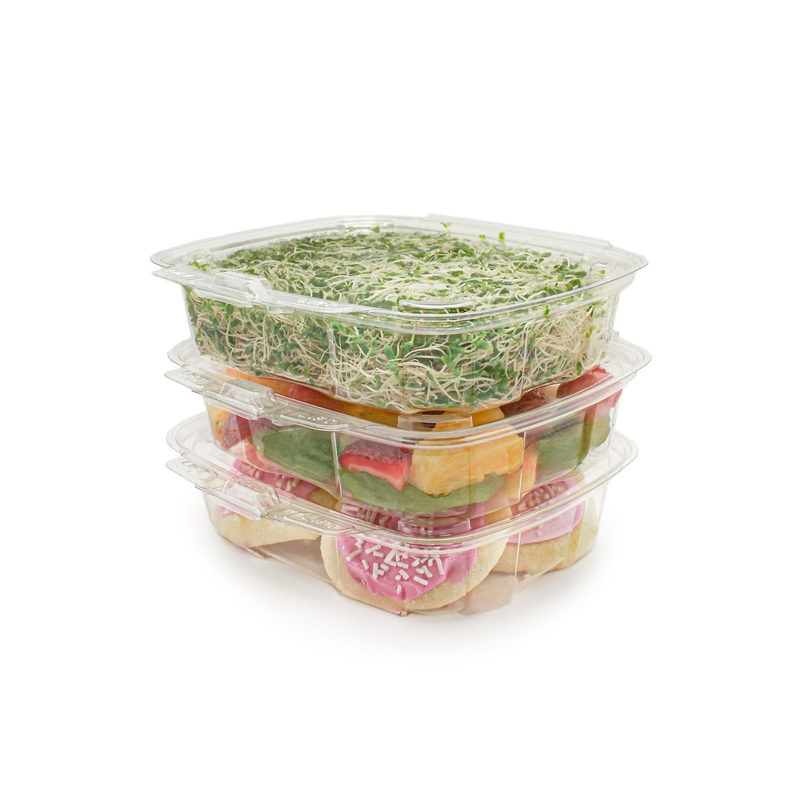 GoodGuard™ 20 oz. Multi-purpose Clamshell Package, Crystal Clear, PLA, 180/Case