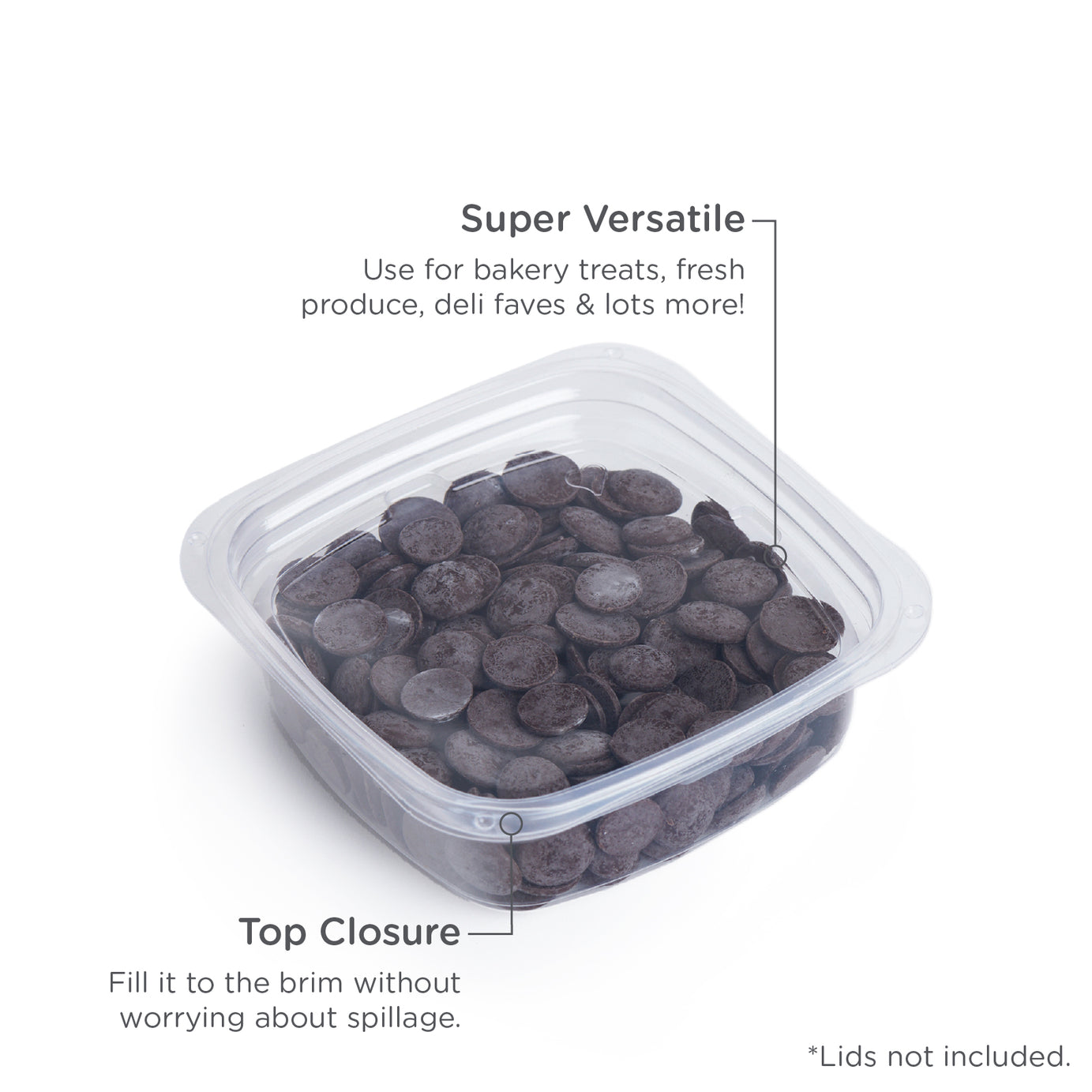 8 oz. Deli Container, Crystal Clear, PLA, 675/Case