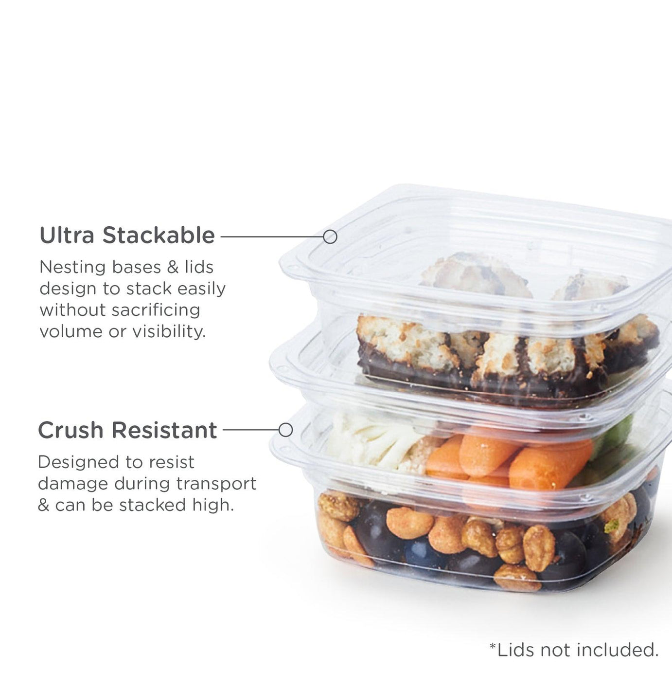 8 oz. Deli Container, Crystal Clear, PLA, 675/Case