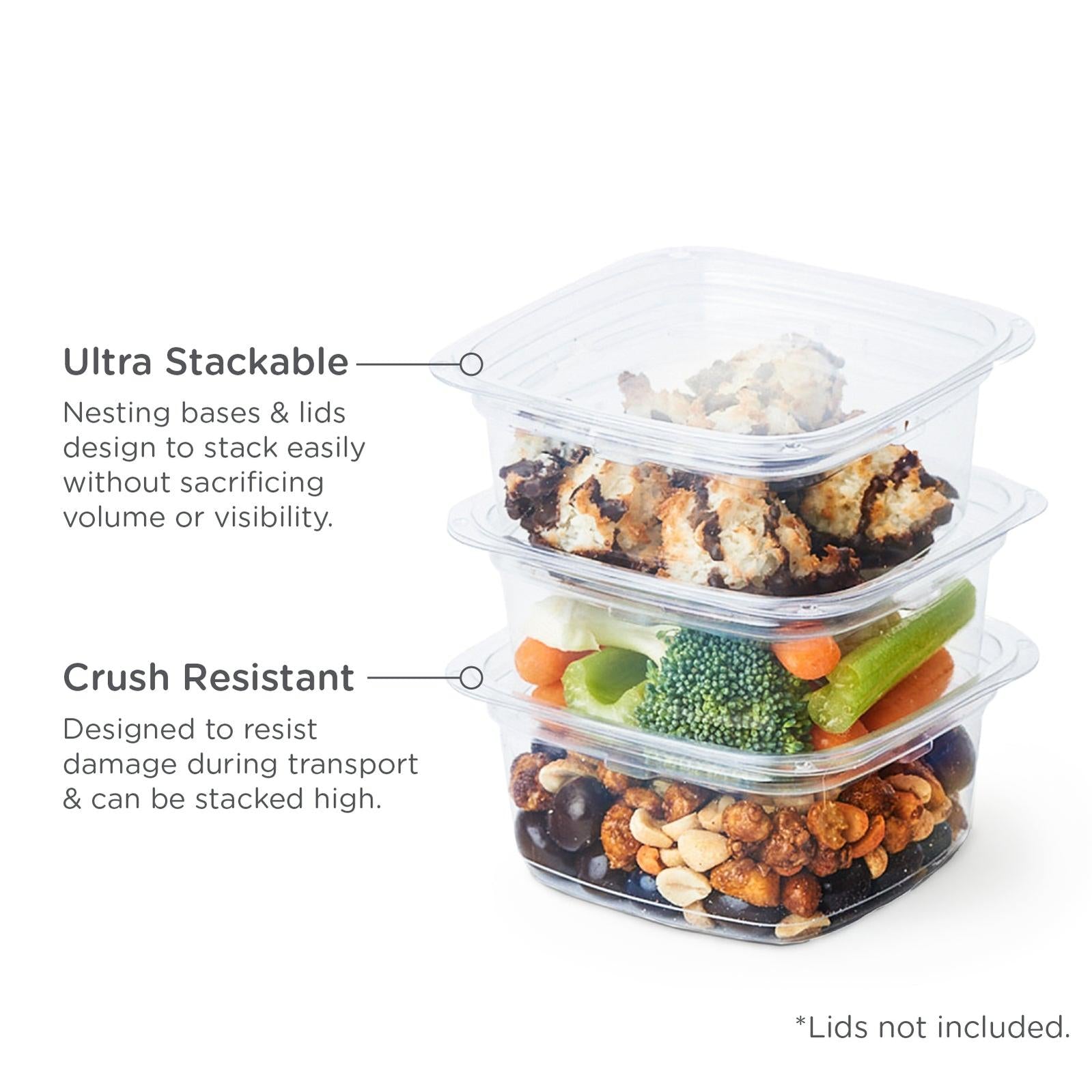 12 oz. Deli Container, Crystal Clear, PLA, 675/Case