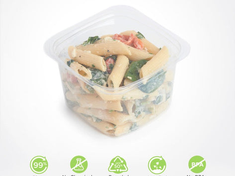 16 oz. Deli Container, Crystal Clear, PLA, 675/Case