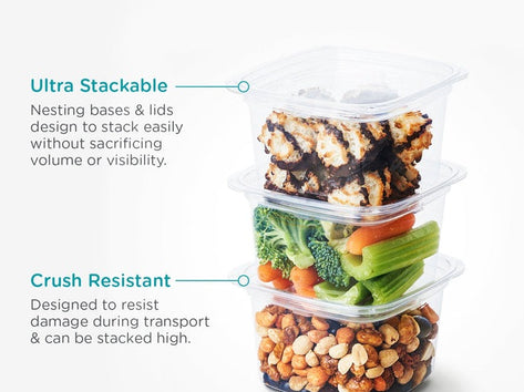 24 oz. Deli Container, Crystal Clear, PLA, 675/Case