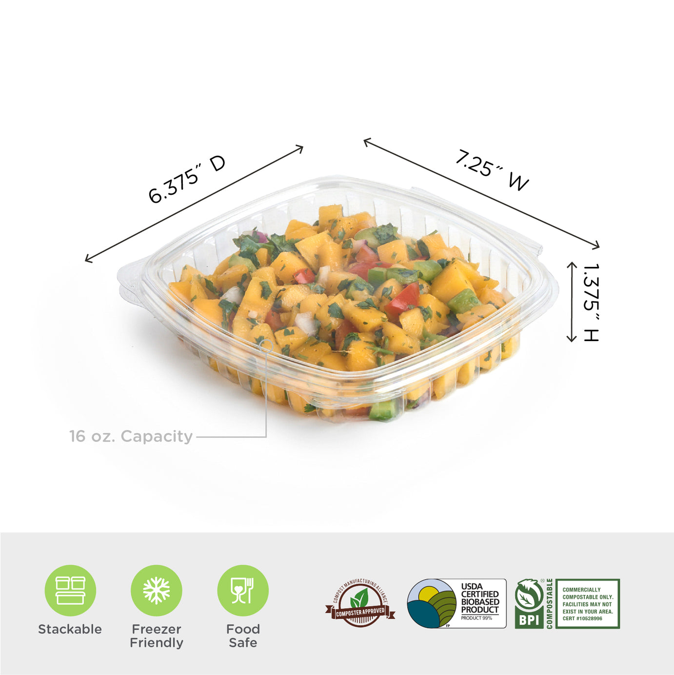 16 Oz Multi Purpose Clamshell Pacakge 9006