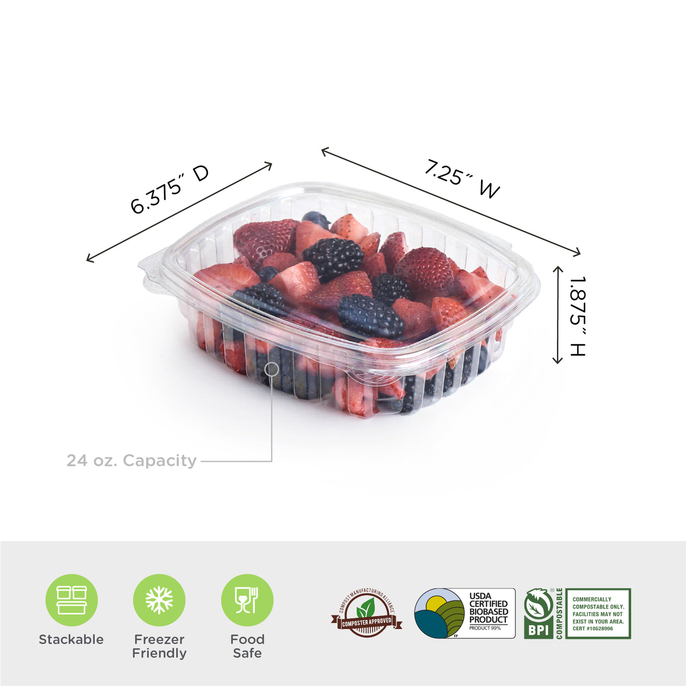 24 Oz Multi Purpose Clamshell Pacakge 9007
