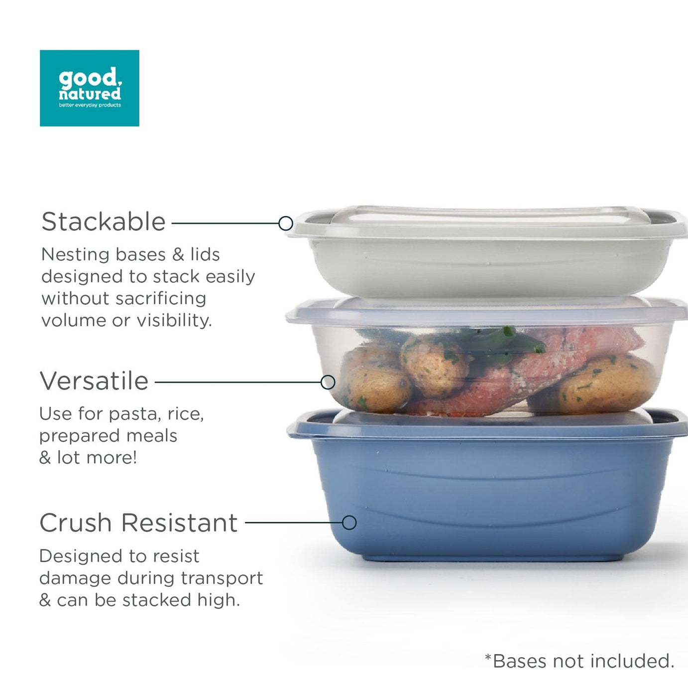 Microwavable Lid for 16, 24 & 32 oz. GoodToGo™ Containers, Mist, CPLA, 450/Case