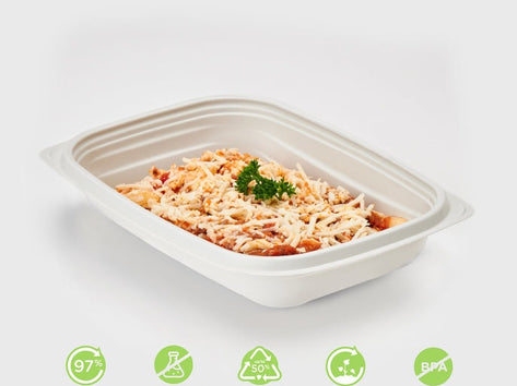 16 oz. GoodToGo™ Microwavable Container, Stone, CPLA, 450/Case