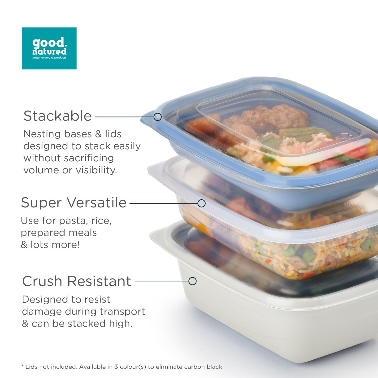 32 oz. GoodToGo™ Microwavable Container, Stone, CPLA, 450/Case
