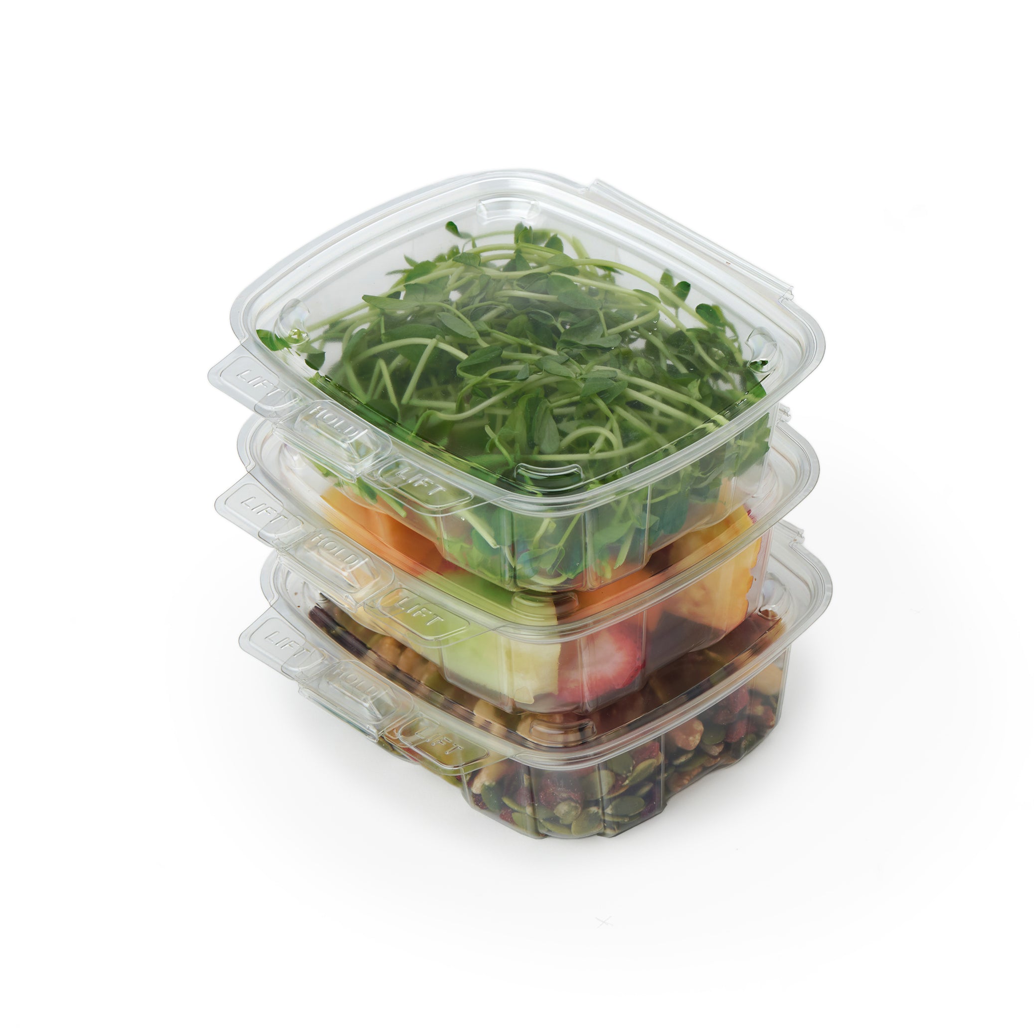 GoodGuard™ Multipurpose Clamshell Package, Crystal Clear, PLA, 270/Case