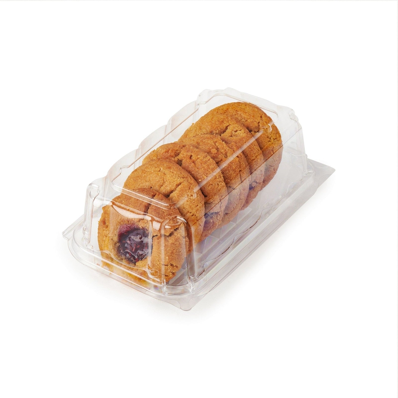 Single Row 6-pack 2.75" Cookie & Bar Tiered Display Package, Crystal Clear, PLA, 275/Case