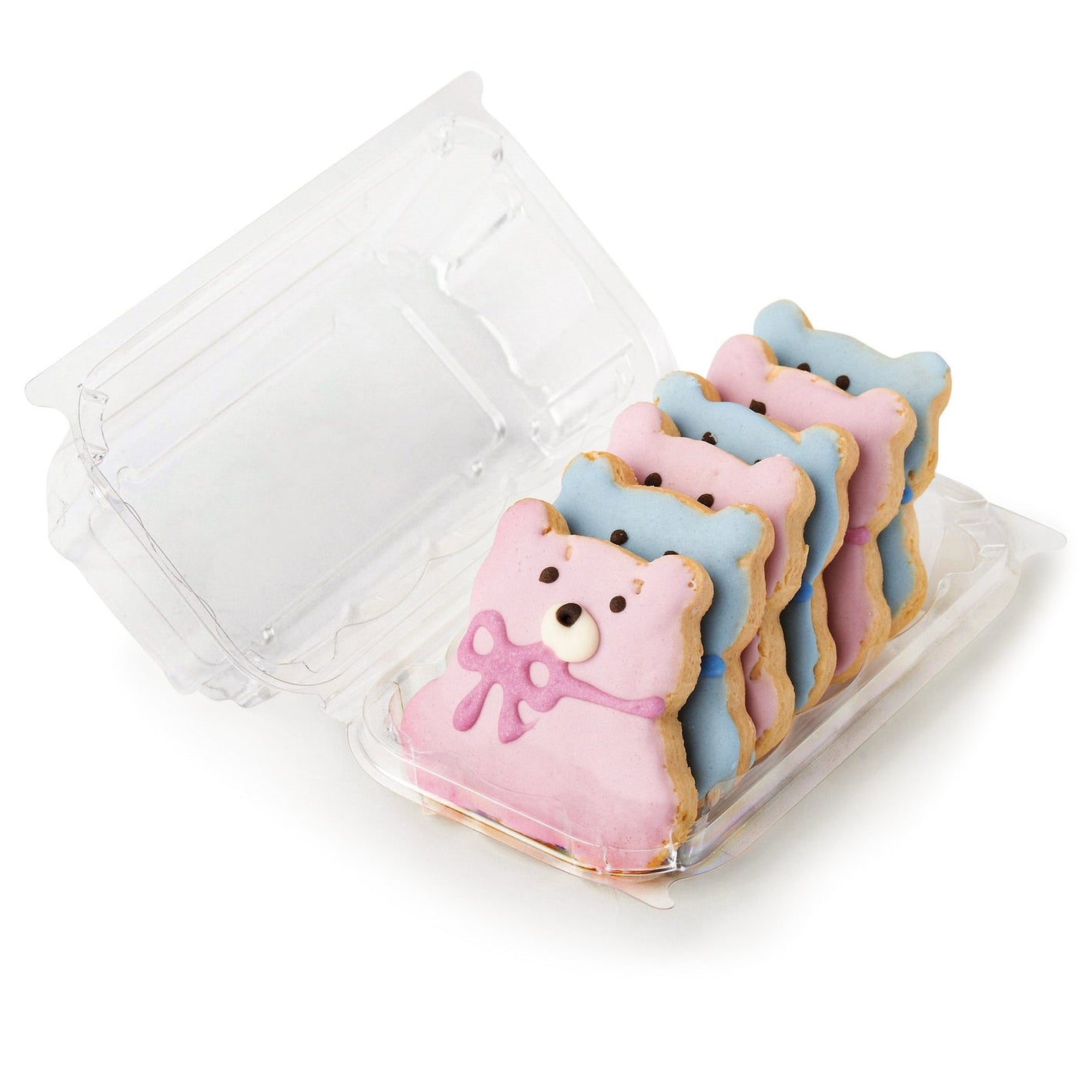Single Row 6-pack 2.75" Cookie & Bar Tiered Display Package, Crystal Clear, PLA, 275/Case