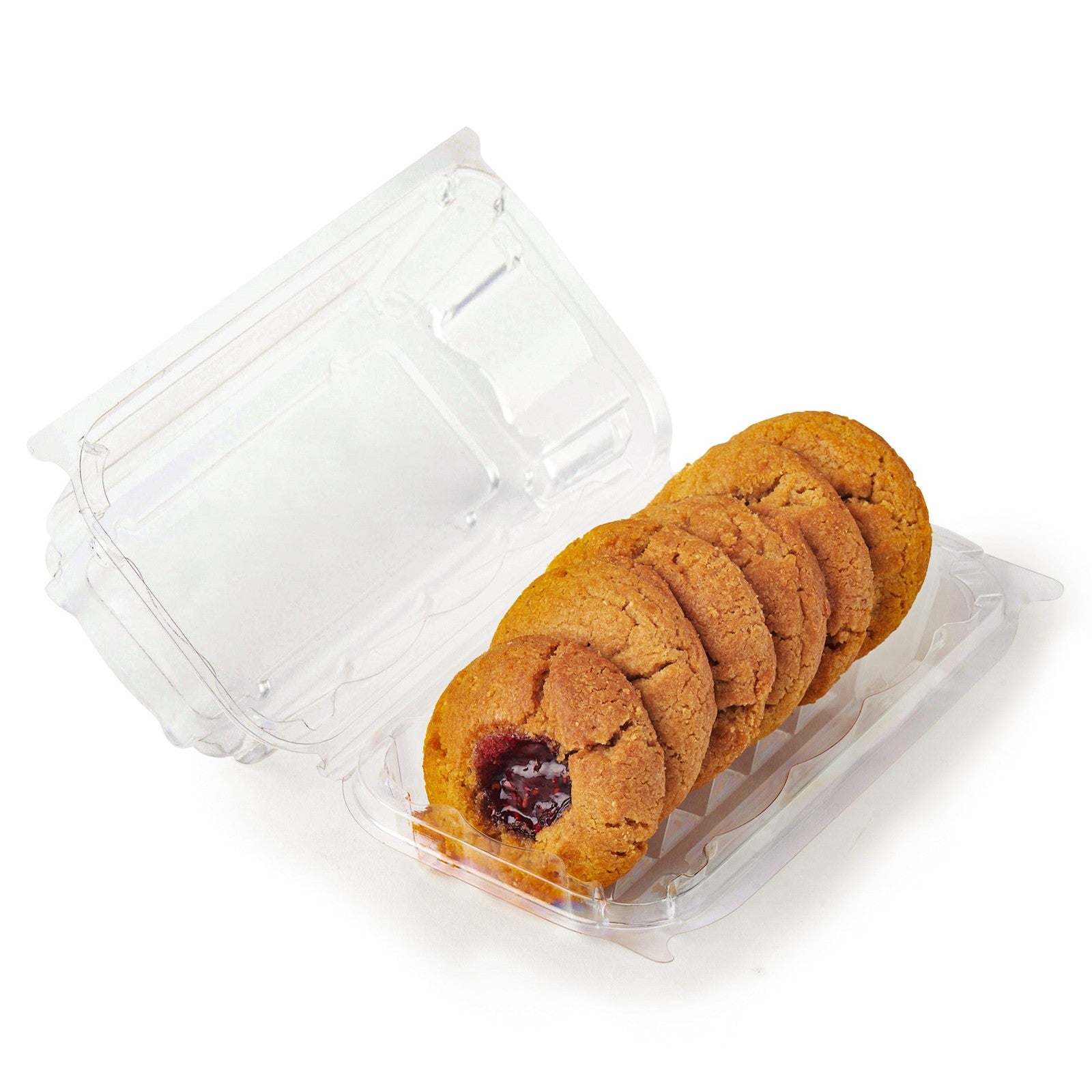 Single Row 6-pack 2.75" Cookie & Bar Tiered Display Package, Crystal Clear, PLA, 275/Case