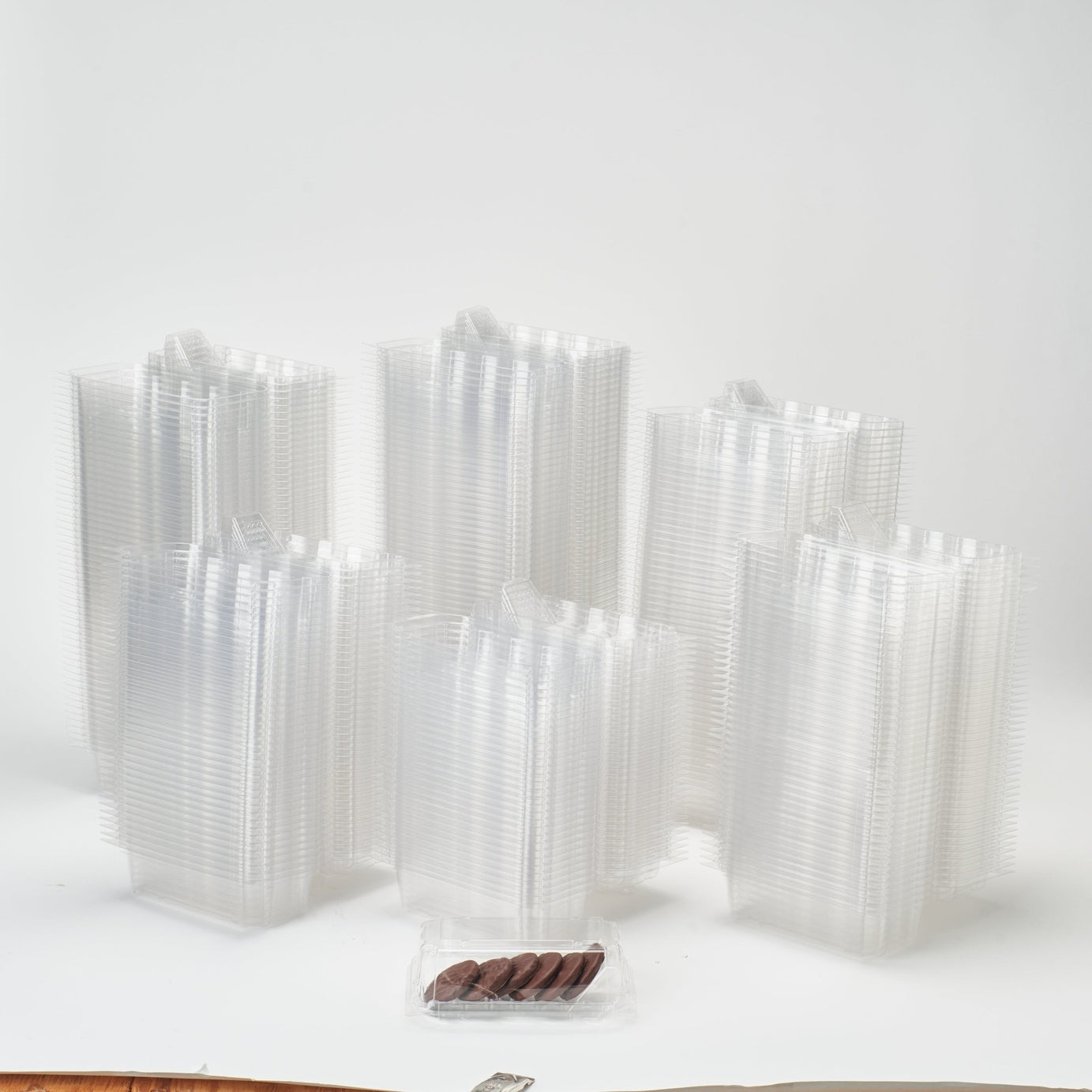 Single Row 6-pack 2.75" Cookie & Bar Tiered Display Package, Crystal Clear, PLA, 275/Case