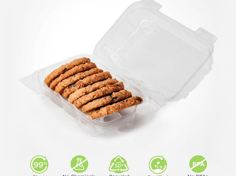 Single Row 3" Cookie, Donut & Sliced Loaf Angled Display Package , Crystal Clear, PLA, 275/Case