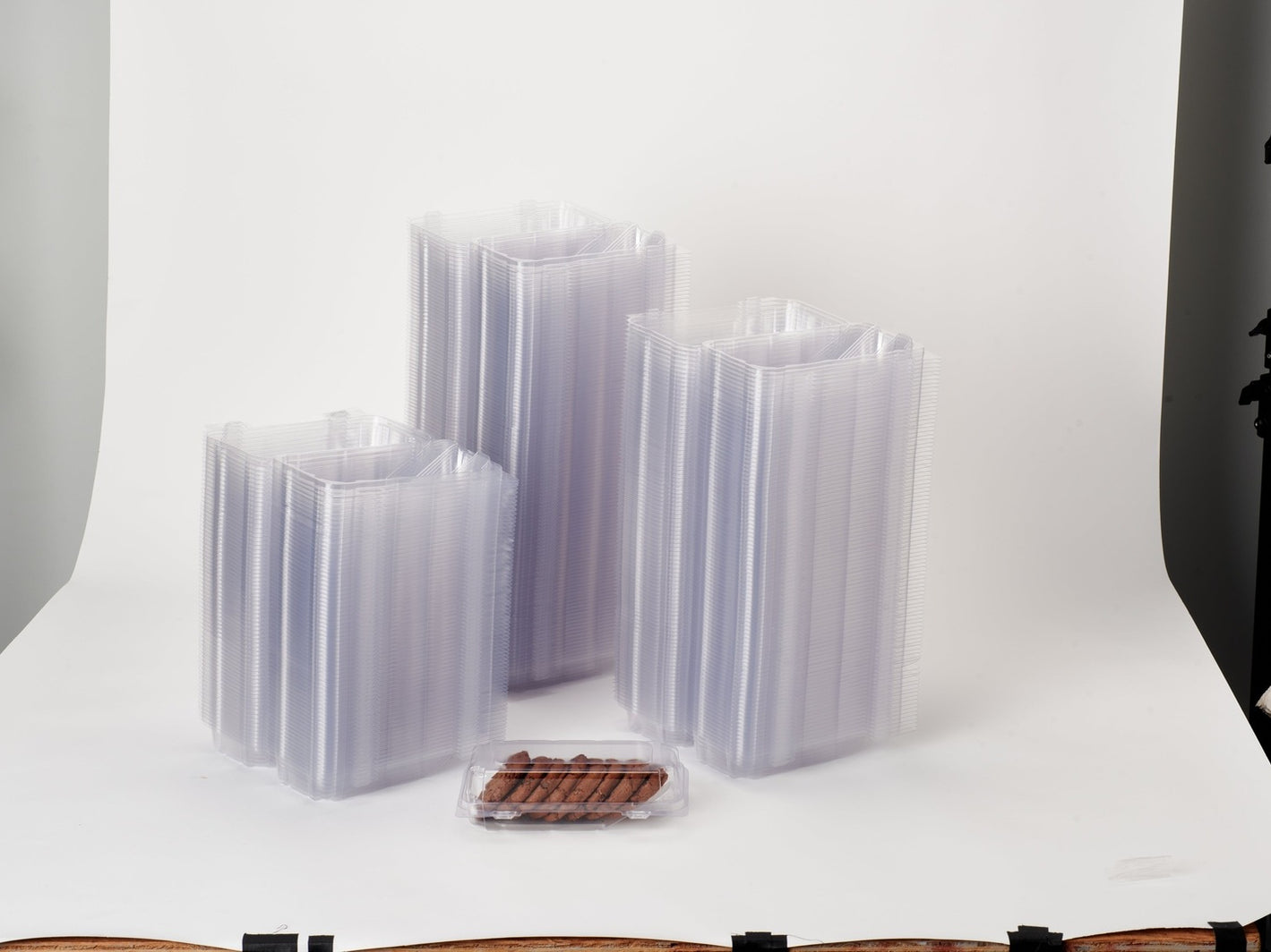 Single Row 3" Cookie, Donut & Sliced Loaf Angled Display Package , Crystal Clear, PLA, 275/Case