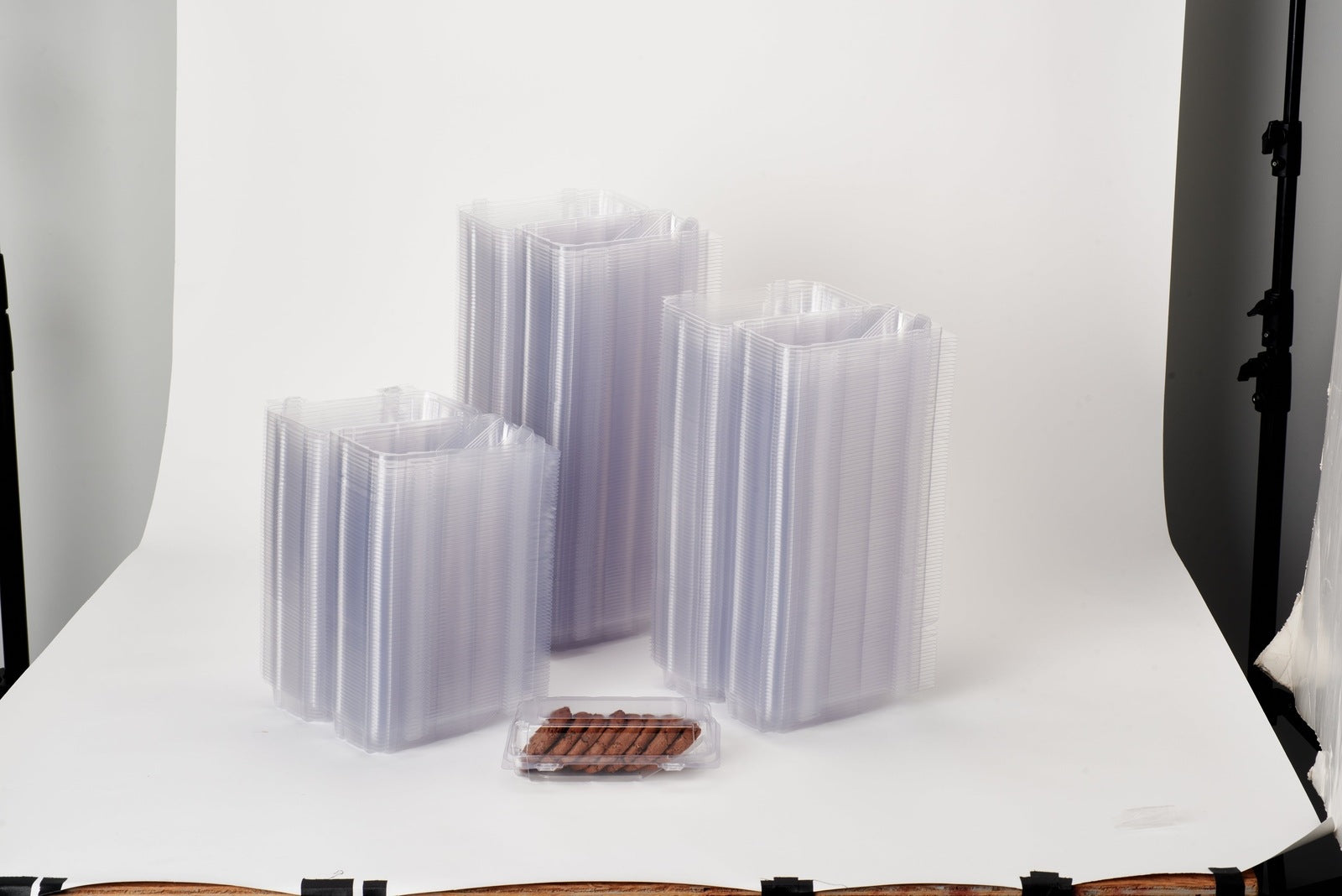 Single Row 3" Cookie, Donut & Sliced Loaf Angled Display Package , Crystal Clear, PLA, 275/Case