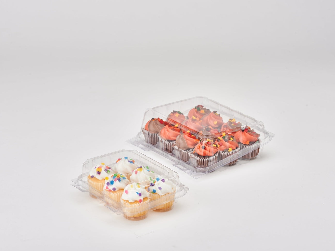 12-pack 2.5" Mini Cupcake & Muffin Package, Crystal Clear, PLA, 225/Case