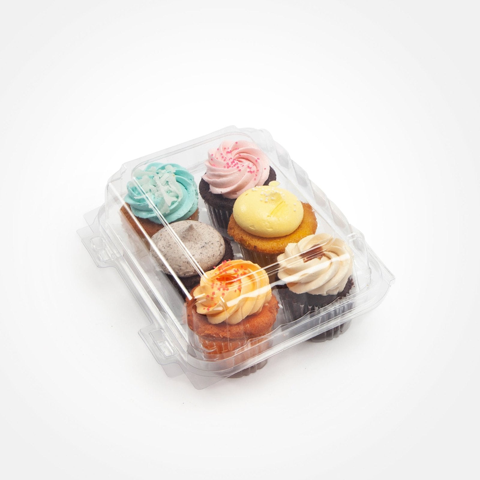 6-pack 2.25" Mini Cupcake & Muffin Package, Crystal Clear, PLA, 250/Case