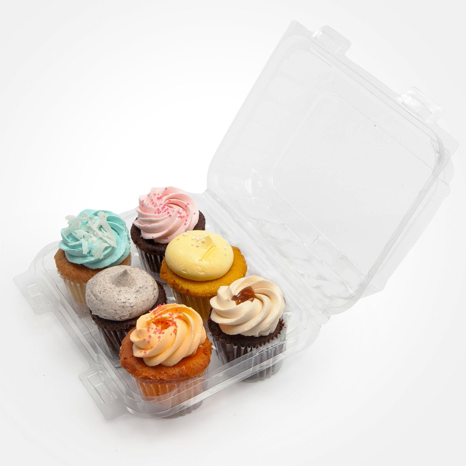 6-pack 2.25" Mini Cupcake & Muffin Package, Crystal Clear, PLA, 250/Case