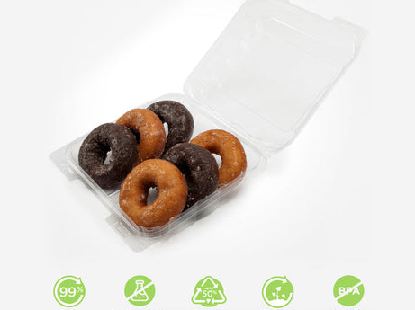 Double Row 3" Cookie & Sliced Loaf Angled Display Package, Crystal Clear, PLA, 270/Case