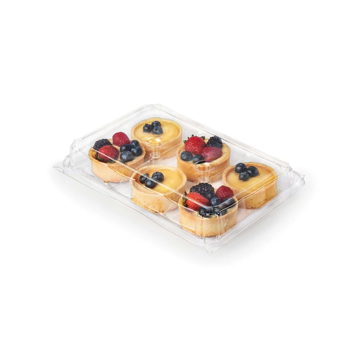 6-pack 3" Donut & Bar Package, Crystal Clear, PLA, 100/Case