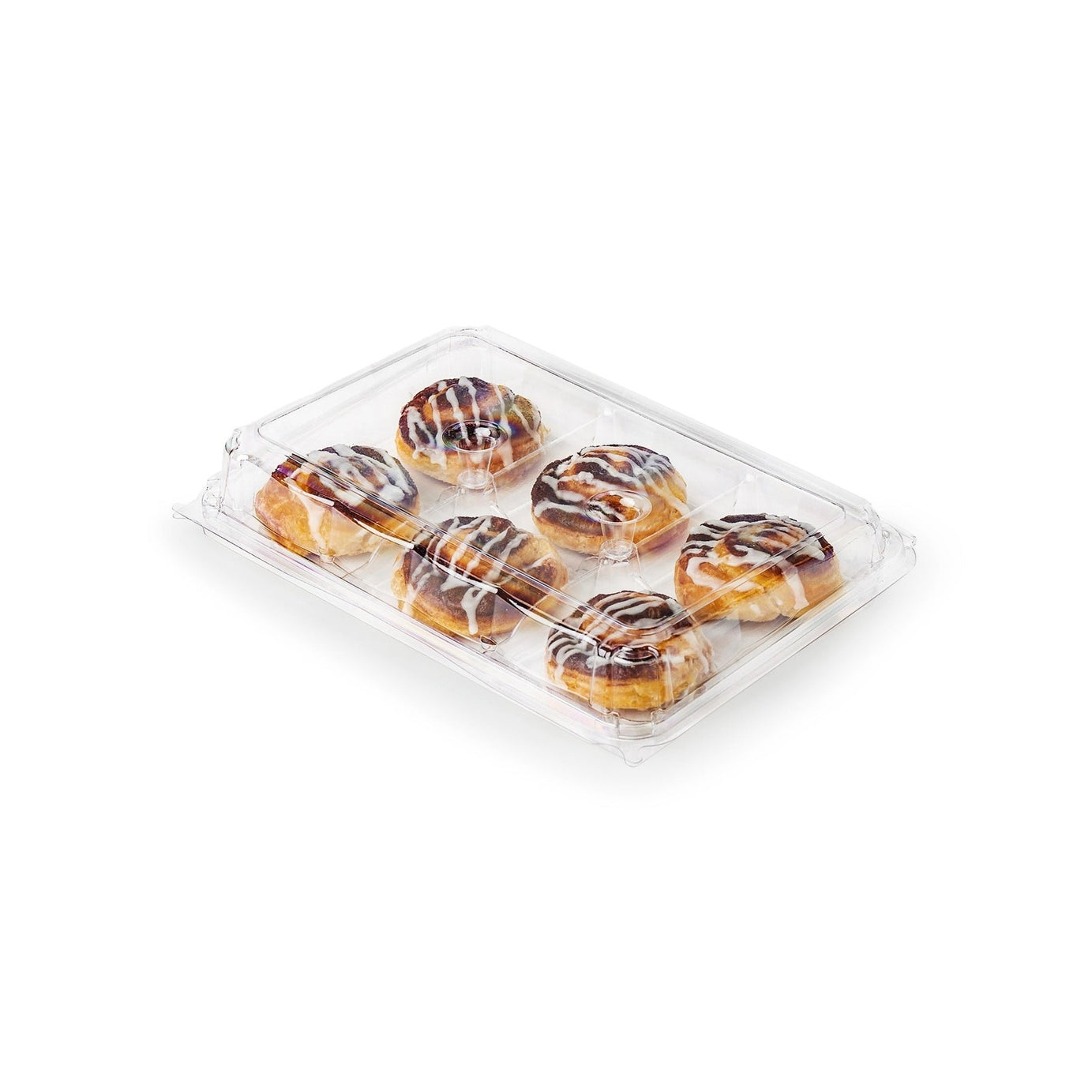 6-pack 3" Donut & Bar Package, Crystal Clear, PLA, 100/Case