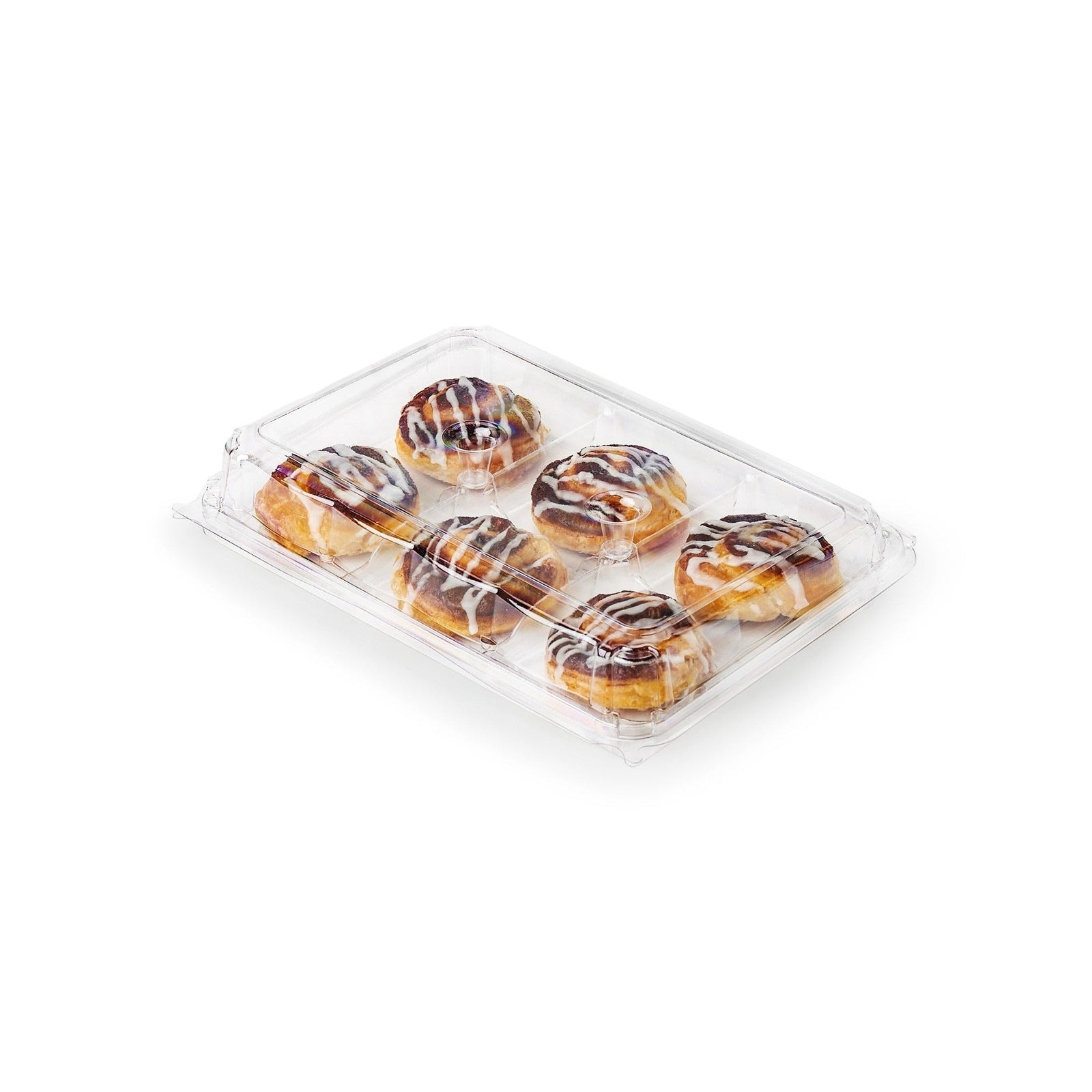 6-pack 3" Donut & Bar Package, Crystal Clear, PLA, 100/Case