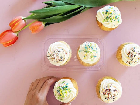 2-pack 3" Classic Cupcake & Muffin Package, Crystal Clear, PLA, 100/Case